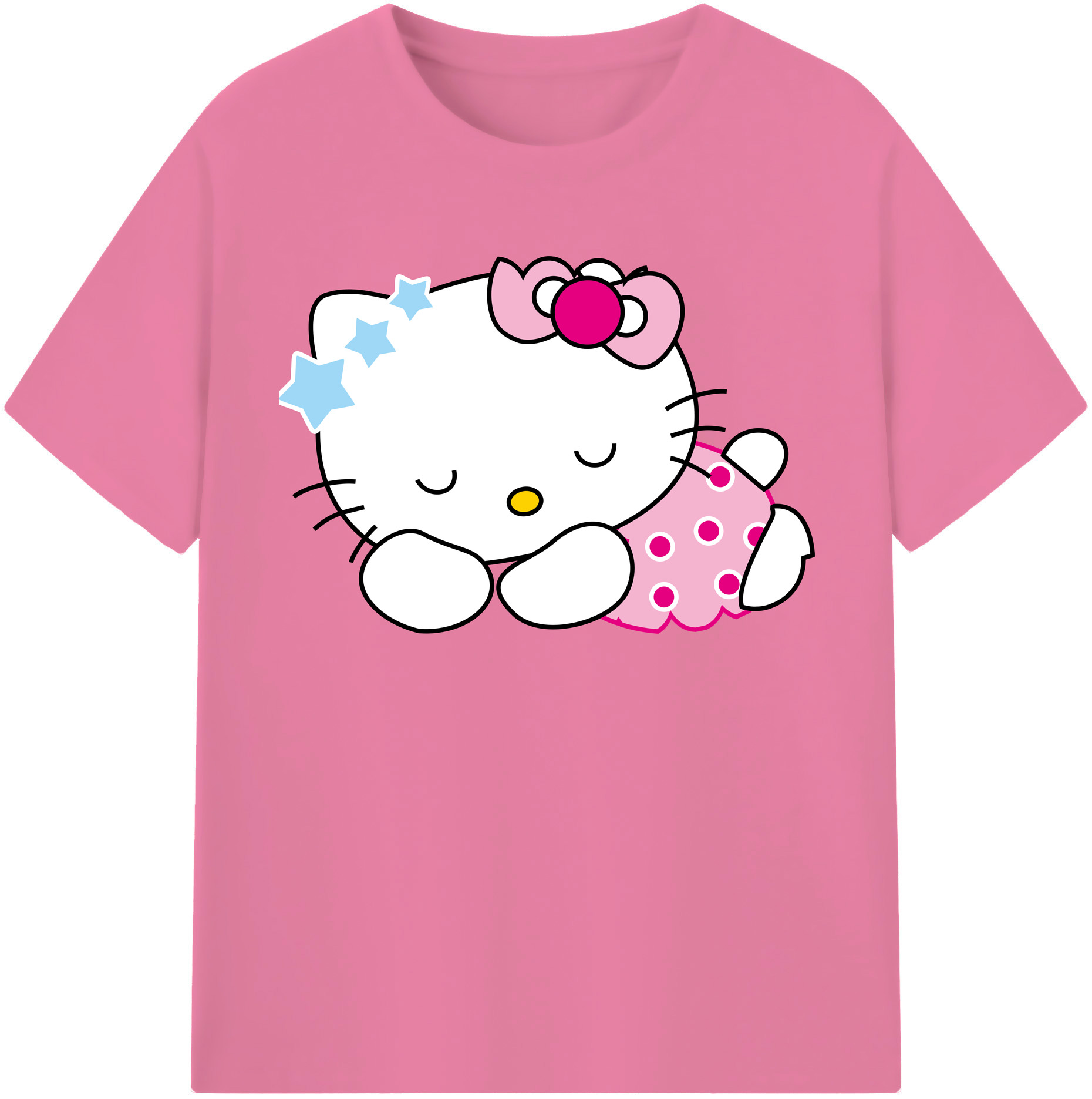 （画像用） Hello Kitty ハローキティ 綿100％半袖Tシャツ（フロントプリント）